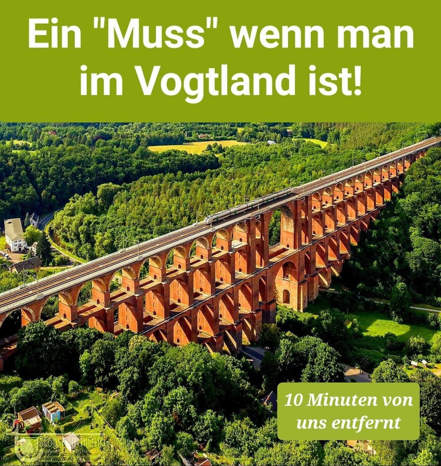 Ferienwohnung "Blick Mylau" - Naehe Freizeitpark Plohn & Weltgroesster Ziegelsteinbruecke Reichenbach im Vogtland Ngoại thất bức ảnh
